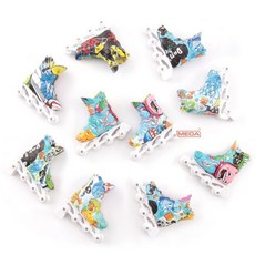 優選手指輪滑鞋 迷你輪滑鞋 手指輪滑鞋迷你直排溜冰鞋運動工具組裝新奇特兒童玩具生日禮物男 小型輪滑鞋, 輪滑鞋+牛仔運動褲,13*9*2.6CM, 1個