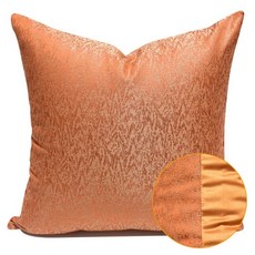 居家輕奢靠背枕 橘色抽象拼接設計 現代軟裝 客廳沙發抱枕套, 金橙色AB無滾邊款,45x45cm【小靠包僅枕頭套】