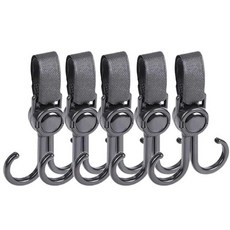 유모차 후크 걸이 다용도 액세서리 가방 수납 정리 고리, 5개