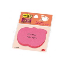 포스트잇 강한점착용 모양노트 사과