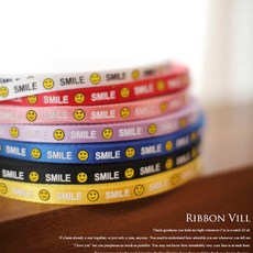 리본빌 자카드리본 자수리본 레이스 스트랩 DIY 3마, 1개, L. 실키 스마일 10mm폭(블랙)