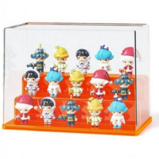 피규어 보관함 아크릴 투명 디오라마 피규어 장식장 수집품 진열 미니어처 선반형 장난감 수납함 모듈형, 블루
