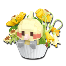 [네오 크래프트] 티컵 동물 꽃 나노블럭 DIY 고양이 블록 조립 미니 나노 캣 강아지 곰 판다 팬더 폭스 여우 달 크리스마스 만들기 장난감 키트 발렌타인 화이트데이 선물, 1개, 12. 아이보리 패럿(Ivory Parrot)