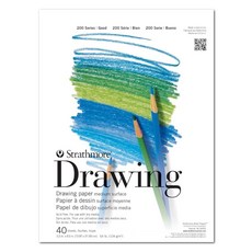 Strathmore 200 시리즈 도화지 테이프 바운드 패드 14 x 21.6cm(5.5 8.5인치) 10장 (64lb/104g) - 성인 및 학생을 위한 아티스트 용지
