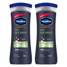 바세린 맨 패스트 앱솔빙 바디 로션, 2개, 400ml