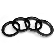 MLAHUIER 73.1mm-60.1mm 구경 허브링용 자동차 허브 중심 링 4개 허브 감소 링 샤프트 칼라 어댑터 링 범용 휠 충격 흡수 링 차축은 대부분의 차량에 적합(블랙