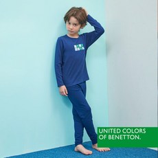 베네통 베네통키즈 모달 코튼 남아 동내의 상하의 2종세트 블루 BNBIN4O04T 2967135