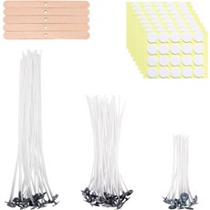 양초 제작을 위한 오베코 프리 왁스 코튼 캔들 심지 6인치 80Pcs 천연 코어, 4/6/8IN-80pcs