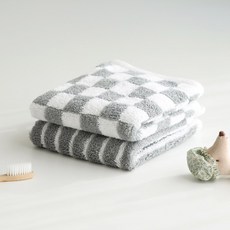 무한타올 핸드수건 고리수건 40수 코마사 선염 주방타올 - 그레이, 1개, 스트라이프