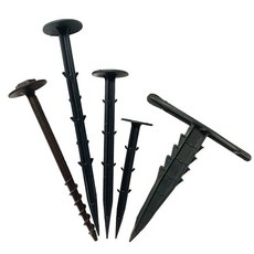 제초매트 잡초 고정핀 멀칭핀 1000개 비닐 농사용 검은색 못 11.5cm 500개, 03.검은색못11.5cm100개