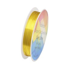 Fadeless Copper Clad Steel Wire 適用於手工藝品與飾品製作, 金色0.3mm / 20米, 1個, 0.3cm