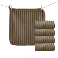 홈르네 퀵 드라이 고리 핸드타월, 1세트, 브라운5p