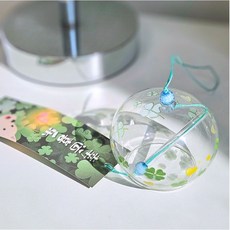리빙릿 일본 후우링 고급 깃털 풍경 종 현관 도어벨 후링 에도후링 집들이선물, 네잎클로버