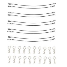 10pcs RC 자동차 차체 쉘 클립 R 핀 1/10 1/8 축 SCX10 TRX4 TRX4 TAMIYA RC4WD HSP HPI RC CAR B에 대한 방지 방지 로프., 검은색