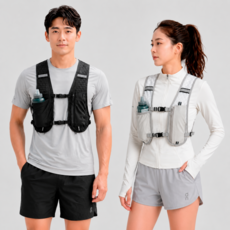 러닝조끼 초경량 마라톤 러닝 베스트 트레일 등산 라이딩 메쉬 야간반사 남녀공용 백팩, 1개, 그레이