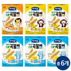 일동후디스 아이얌 순곡물바 혼합 6개, 바나나2 + 당근1 + 치즈3, 40g, 1세트
