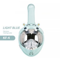 第三代全乾式兒童浮潛面罩 買1送1, 淺綠色XS