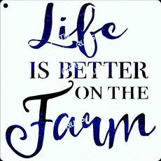 Life IS BETTER ON THE FARM 簍空模板, 1個, ST-CU1-0091, N/A
