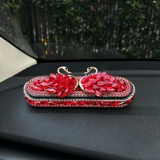 車載挪車電話牌 臨時停車牌, 紅寶石款可隱藏車牌 紅天鵝, 1個