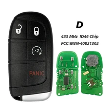 지프 닷지 피아트 크라이슬러용 범용 스마트 키 원격 ID46 434MHZ M3N-40821302 다기능 프로그래밍 68150, 07 D, 02 Key Shell Only