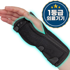라라무브 의료용 손목보호대 반깁스 보조기, 블랙, 1개
