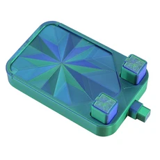 다채로운 도트 드릴 다이아몬드 페인팅 트레이와 쓰레기통 2개 - 간편한 청소를 위한 휴대용 공예 정리함., 02 laji-Blue Green