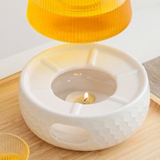 마음힐링 도자기 티 워머(화이트) (육각) 다도 차워머, 본상품