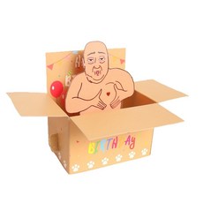 3D立體彈出生日賀卡 創意搞笑卡片, 1個, 中年大叔