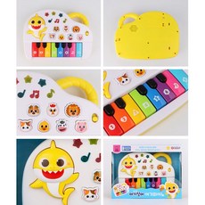 핑크퐁 육아 출산 음악 악기놀이 아기상어 피아노 건반치기 미니 음계 연주