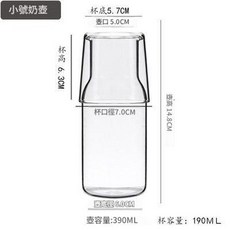 一人飲玻璃花茶壺套裝, 390ml, 1套, 390ml
