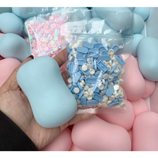 비누 크런치 말랑이 크런치 슬랑이, 블루, 100g, 1개