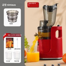 착즙기 금정 노타우스 씨꺼기 분리 주스기 물 없이 순수 과즙 저속 압착, 초대형 단일망 레드 (대형 모터), 기본 색상
