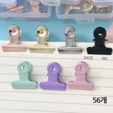 바이트 파스텔 컬러 클립, 혼합색상, 56개입, 소