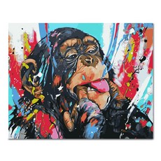 ADICO DIY 繪畫傑作繪圖 50 x 40 厘米 PEE50, 多彩的猴子