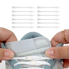 매듭없는 실리콘 신발끈 화이트-06900EA