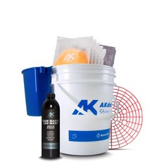 AKdetailing 洗車吧！A咖 輕便兩桶水洗車組-質感白｜兩桶水洗車套裝、DIY洗車工具組、汽車清潔保養, 1套
