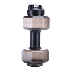 2600ml 대용량 플라스틱 덤벨 모양 물병 창의적인 피트니스 해머 스포츠 컵, 04 black 2600ML
