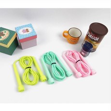 초등학생 학교 체육 수업용 줄넘기 어린이 성인 PVC 운동용 1P 핑크민트연두, 상세페이지 참조, 1개