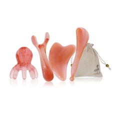 다르앤 괄사 마사지 4종세트 두피 바디 얼굴 콧대 승모근 종아리 전신 마사지기, 괄사4종, 1세트