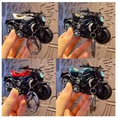 발통마켓 오토바이 피규어 프라모델 바이크 키홀더, 네이키드바이크(화이트), 1개