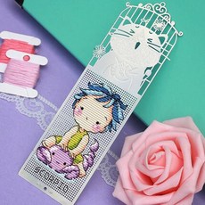 새로운 020 공예 Stich 크로스 스티치 책갈피 크리스마스 플라스틱 패브릭 바느질 자수 공예 크로스 스티치 키트 계산, 부르고뉴, 1개