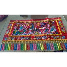 八仙彩4尺2平繡 婚俗用品，入厝，剌繡 八仙綵, 1個, 紅色