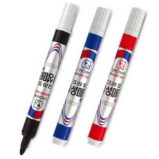 CROWN 둥근닙 유성매직, 흑색, 12개