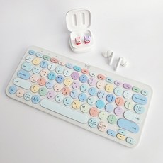 담앤드솜 로지텍 K380S 전용 키스킨, 1개, S-무지개스카이