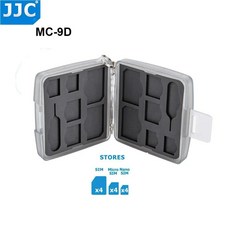 JJC SD CF TF SIM 나노 SIM 카드 방수 카메라 메모리 카드 보관 케이스 컴팩트 터프 박스, 06 MC-9D