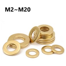 M2 M2.5 M3 M4 M5 M6 M8 M10 순동 와셔 플랫 링 개스킷 황동 플레인 패드, 22 M3x12x1mm(50Pcs)