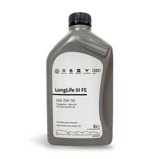 VW Group LongLife III FE 0W-30引擎機油，提供卓越保護，延長引擎壽命, 0W-30, 1個, 1L