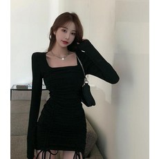 슬림 서스펜더 원피스 앞단추 스냅 바스트 미니 민소매, 블랙88 39