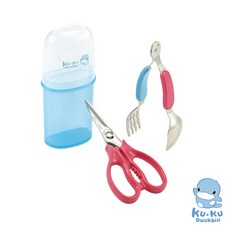 酷咕鴨 夾夾樂湯叉組 可拆食物剪, 1套, 無, 湯匙/叉子/食物剪刀/收納盒