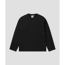 디키즈 남녀공용 긴소매 티셔츠 베이직 헨리넥 롱슬리브 Black DIKU263LRTL001BK